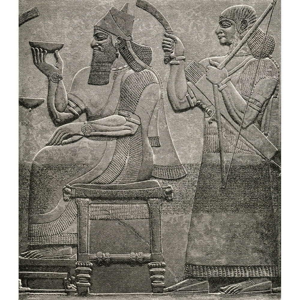 Ashur-Nasir-Pal Ii. King Of Assyria From 883 To 859 Bc. From A Bas Relief In The Image 1