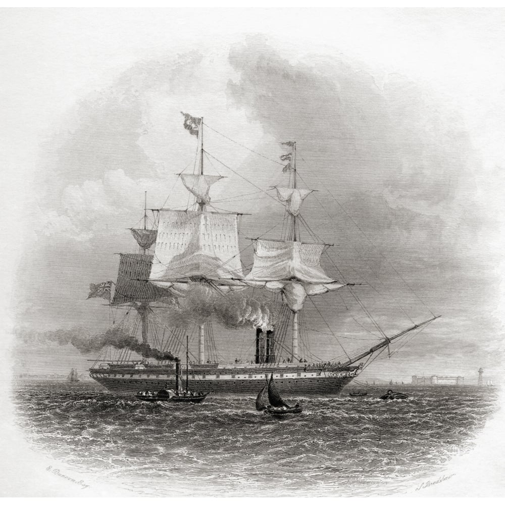 The S.S. Great Britain Leaving Liverpool England In 1853. From Cyclopaedia Of Image 1