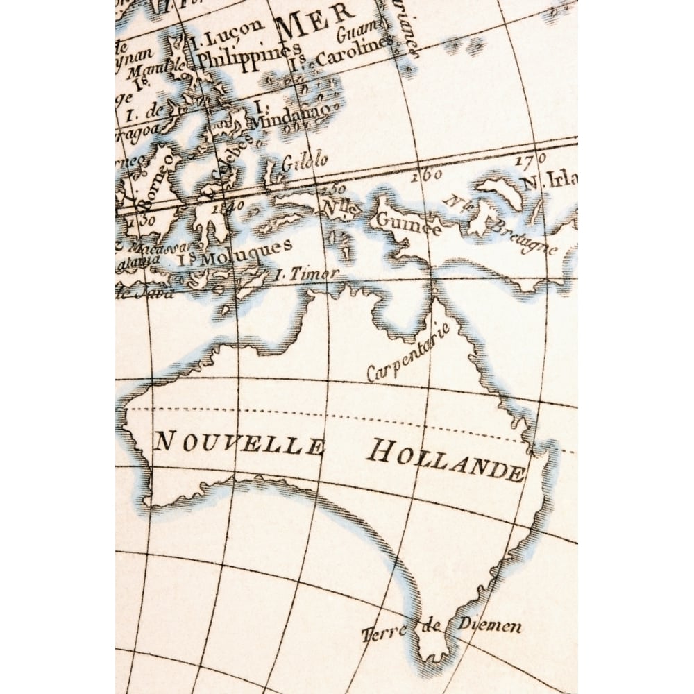 Australia Circa 1760 From Atlas De Toutes Les Parties Connues Du Globe Terrestre By Cartographer Rigobert Bonne Publish Image 1