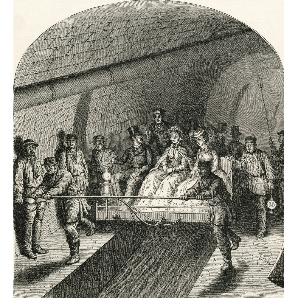 Excursion In The Paris Sewers In The 19Th Century From French Pictures By The Rev Samuel G Green Published 1878 14 x 15 Image 2