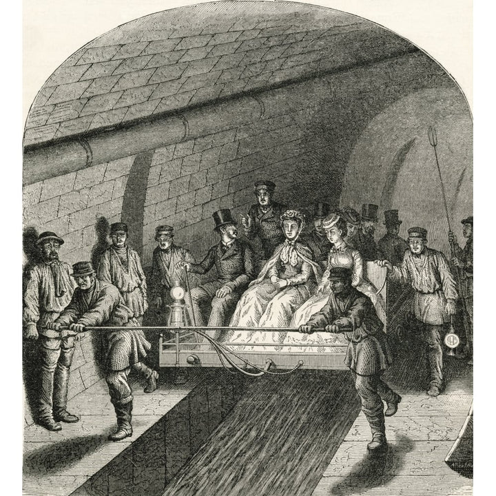 Excursion In The Paris Sewers In The 19Th Century From French Pictures By The Rev Samuel G Green Published 1878 14 x 15 Image 1