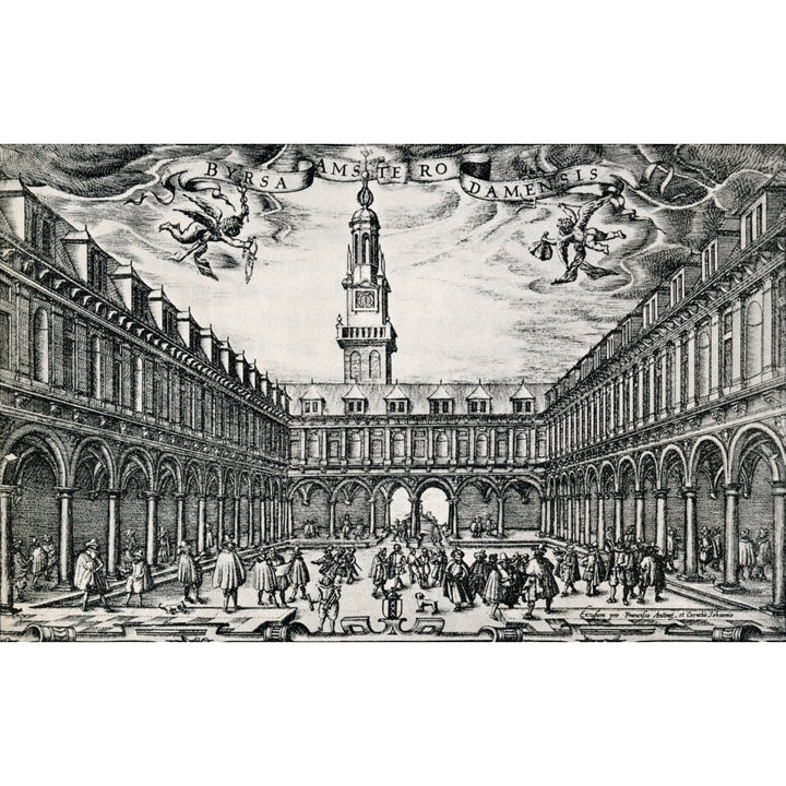 The Stock Exchange In Amsterdam The Netherlands In The 17Th Century. From Image 2