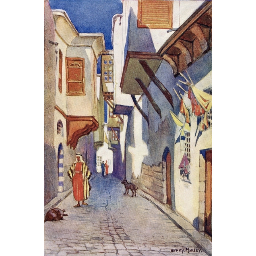 A Street In Damascus Syria Circa 1910. From A Book Of Modern Palestine By Richard Penlake Published C.1910. Image 1