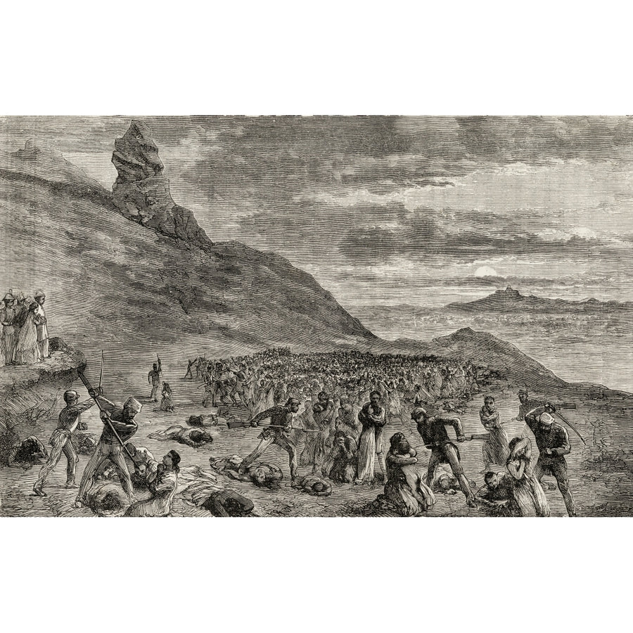 The Persecution And Massacre Of The Christians On The Island Of Madagascar In 1849. From The Book Of Martyrs By John Image 1