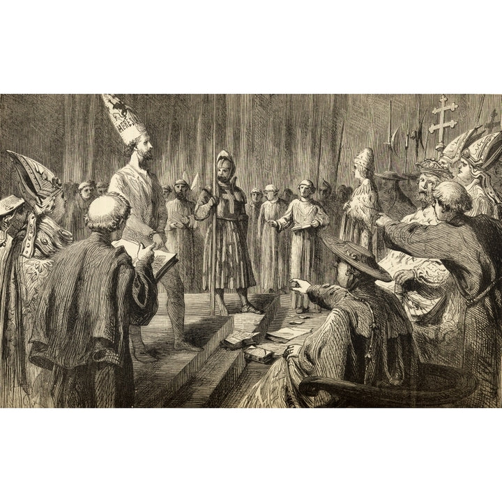 The Trial And Degradation Of John Huss In 1415. Jan Hus C.1369 To 1415 Aka John Image 2