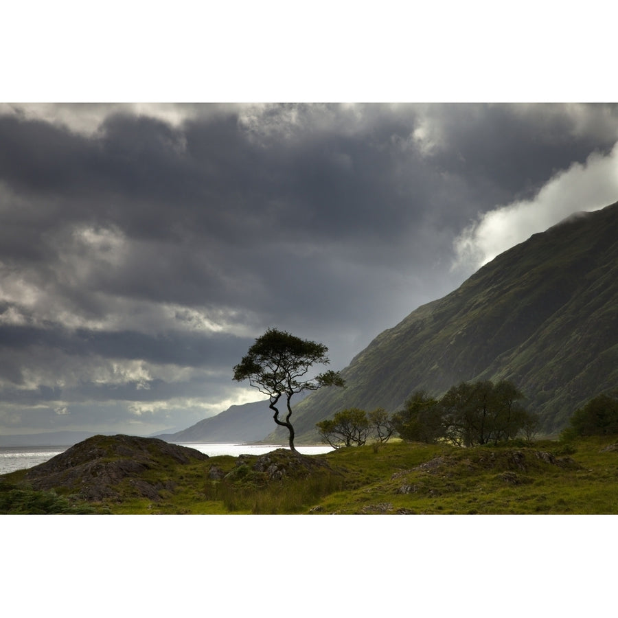 Dark Clouds Over A Landscape Along The Coast; Ardnamurchan Argyll Scotland Poster Print Image 1