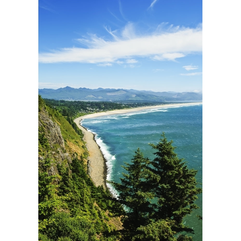 Oregon View Of Manzanita Beach To Nehalem Bay From Highway 101 Lookout Point. by Greg Vaughn / Design Pics Image 1