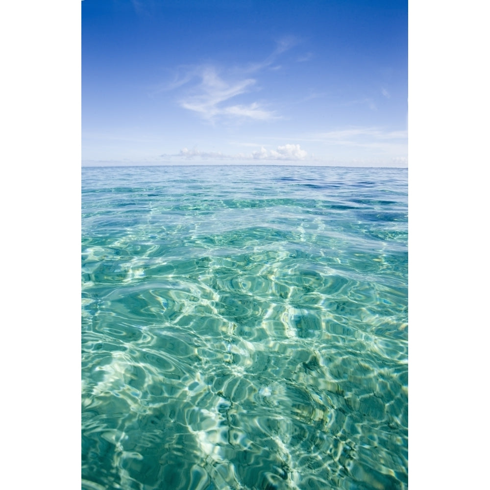 Hawaii White Cloud Over Turquoise Water. Poster Print Image 1