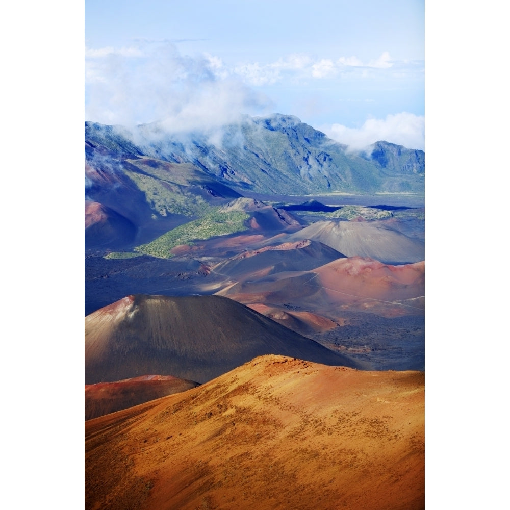 USA Hawaii Haleakala Crater; Maui Volcanic landscape of Haleakala National Park Poster Print Image 2