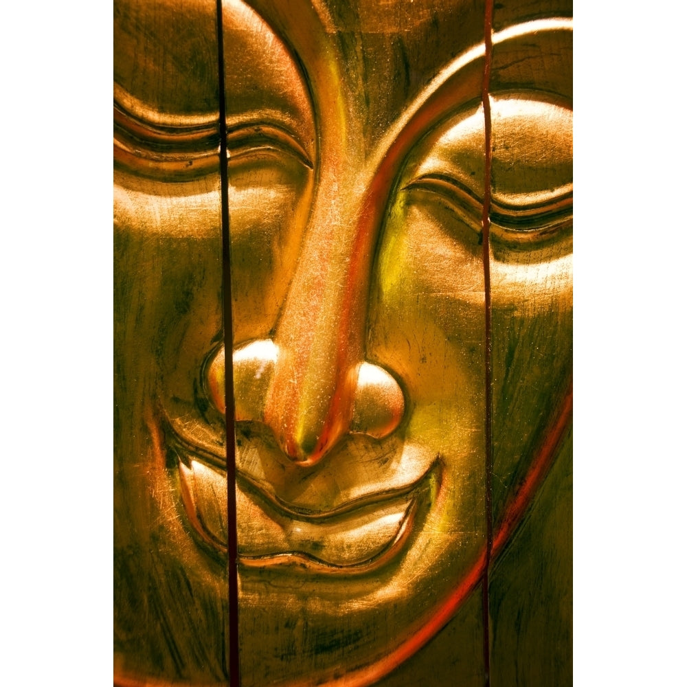 China Wooden Buddha Face; Hong Kong Poster Print Image 2