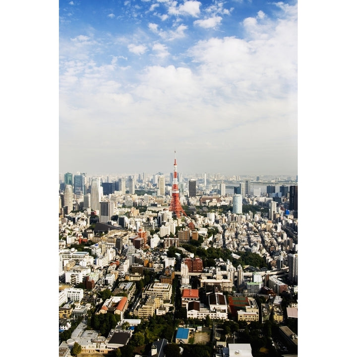 Japan Tokyo Tower And City View From Top Of Mori Tower; Tokyo Poster Print Image 1