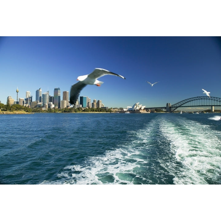 Australia View of Sydney harbor from ferry; Sydney Poster Print Image 1