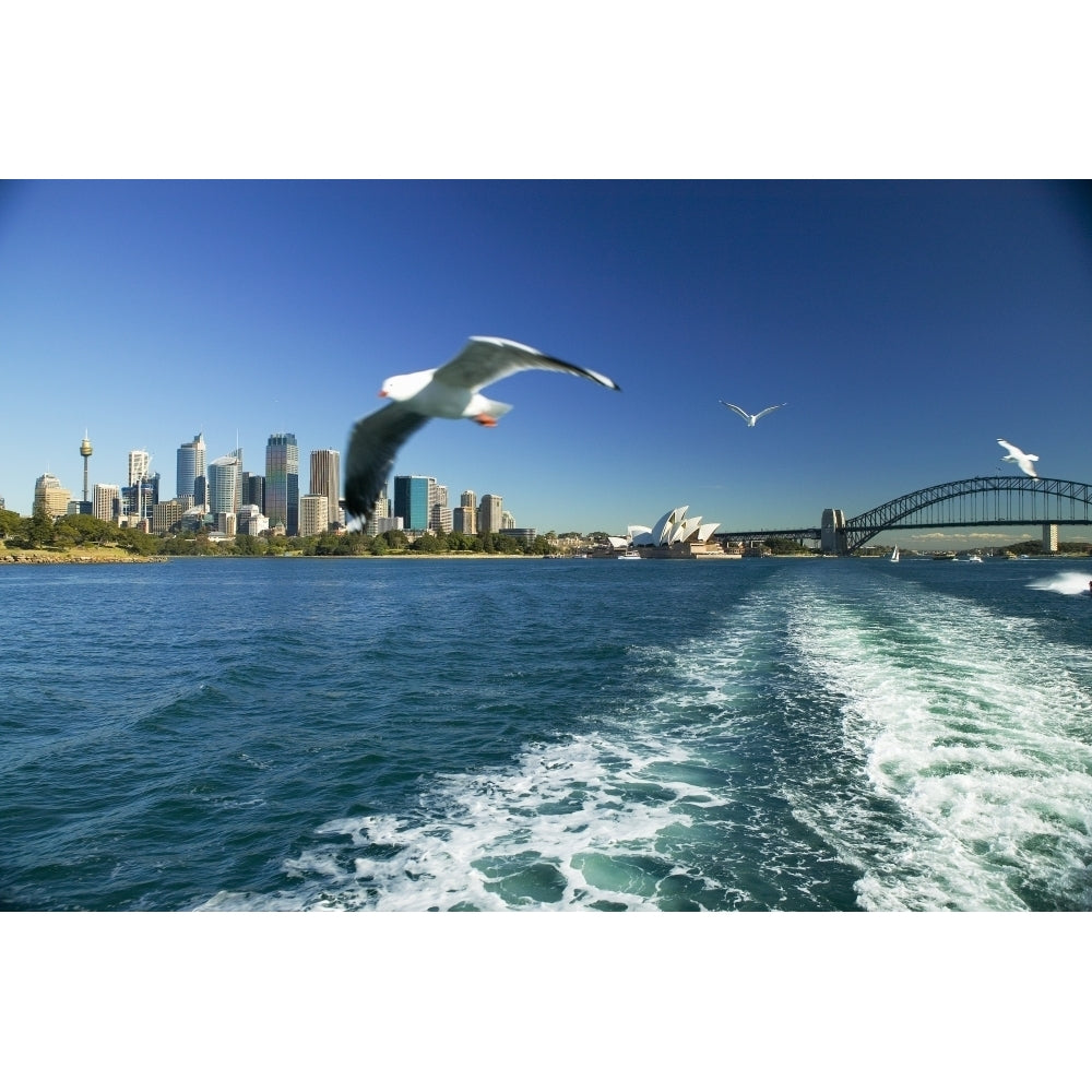 Australia View of Sydney harbor from ferry; Sydney Poster Print Image 2