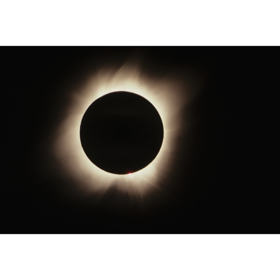 Hawaii July 11 1991 Solar Eclipse Totality With Solar Flares. Poster Print Image 1