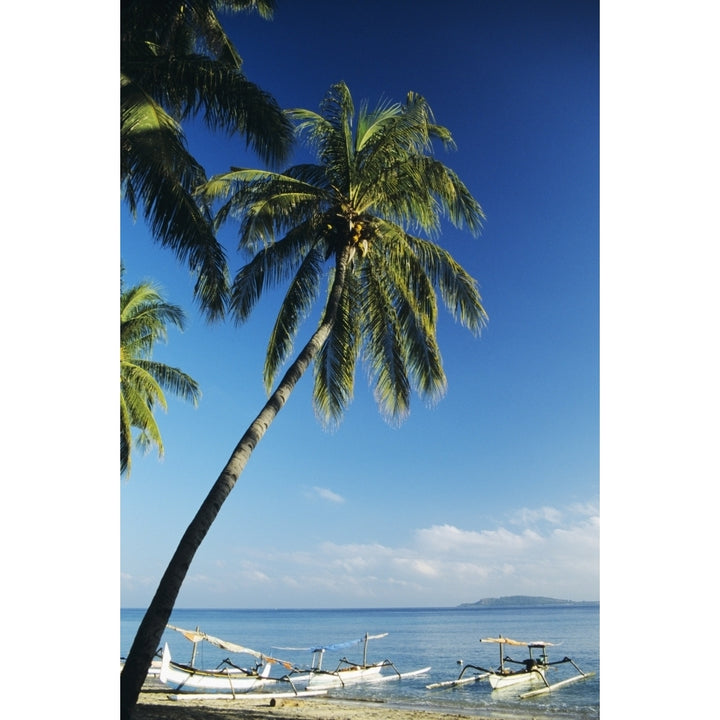 Indonesia Fishing boats near Sengigi; Lombok Poster Print Image 2