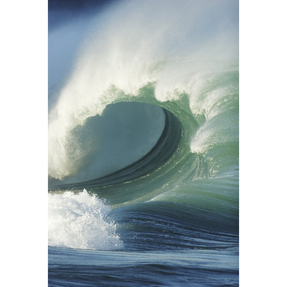 Hawaii Oahu North Shore Waimea Bay Wild And Crashing Shorebreak. Poster Print Image 1