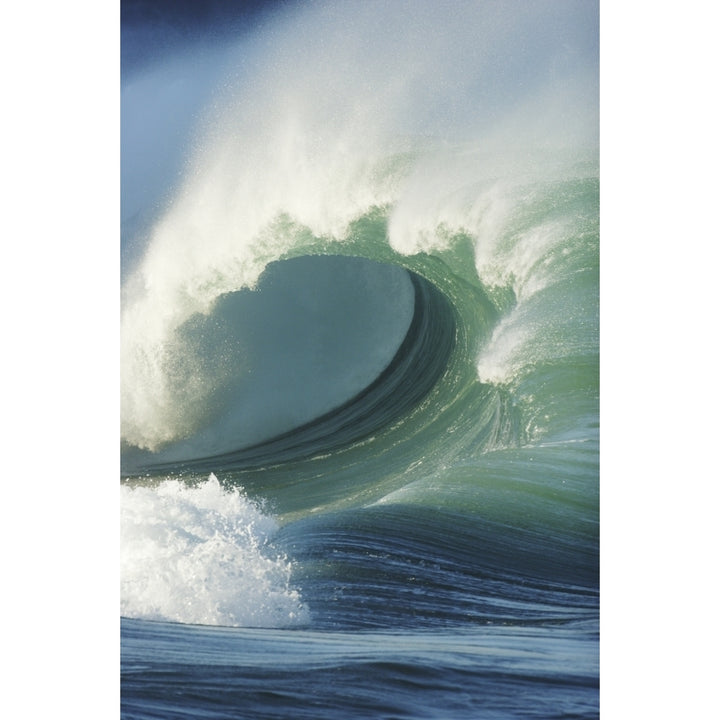 Hawaii Oahu North Shore Waimea Bay Wild And Crashing Shorebreak. Poster Print Image 1