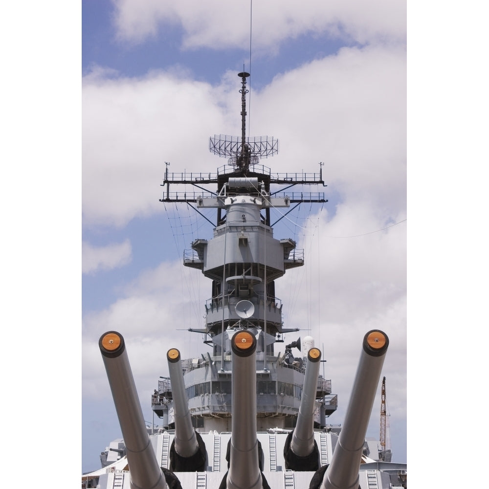 Hawaii Oahu Honolulu Pearl Harbor Uss Missouri Wwii Battleship. Poster Print Image 1