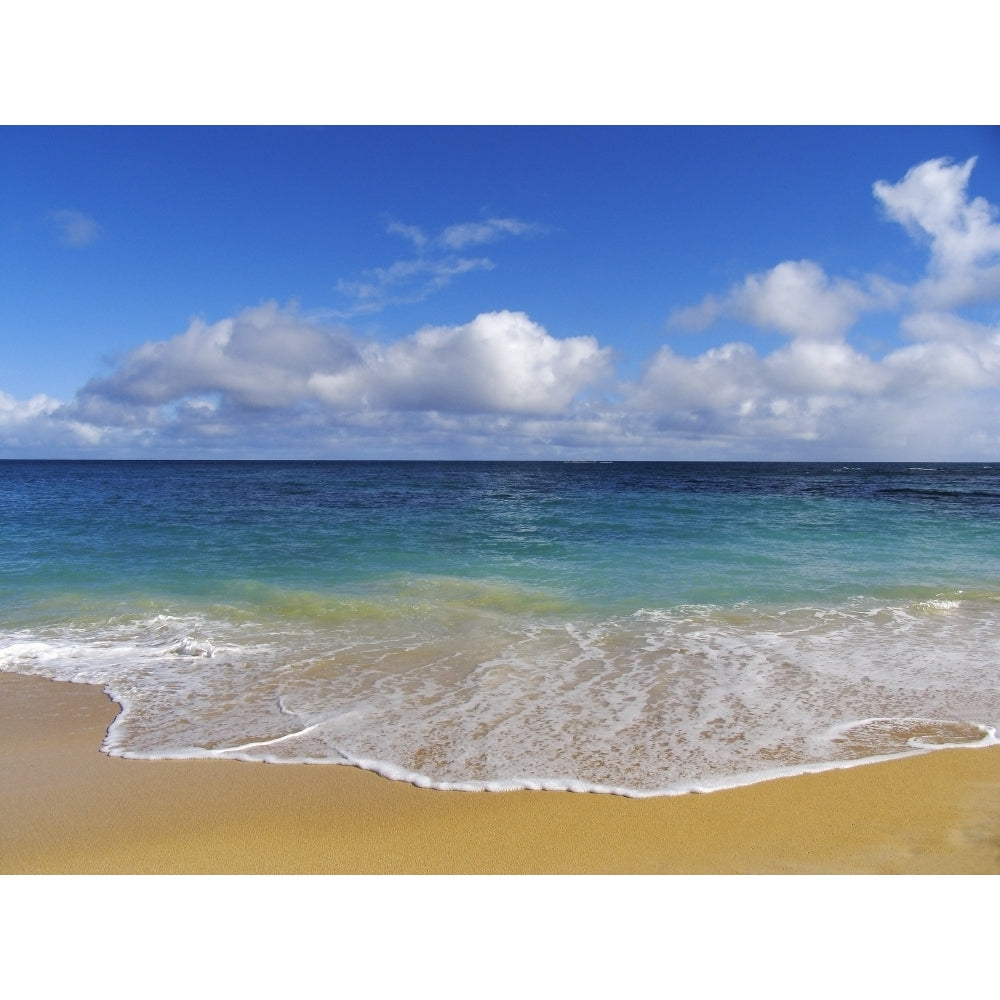 Hawaii Maui North Shore Beautiful Day On Baldwin Beach Poster Print Image 1