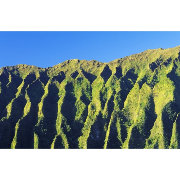 Hawaii Oahu Koolau Mountain Range View Of Mountain Ridges Poster Print Image 2