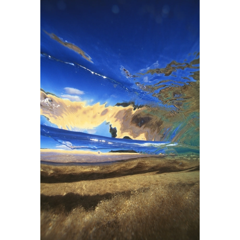 Abstract Underwater View Of Waves And Surf. Poster Print Image 2