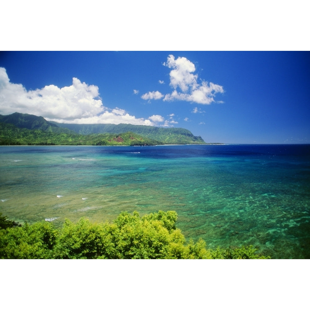 Hawaii Kauai Hanalei Bay And Bali Hai Warm Afternoon Poster Print Image 1