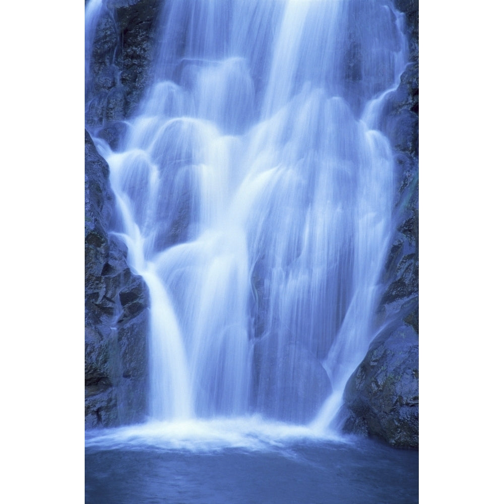 Hawaii Oahu North Shore Waimea Falls Park Waterfall Close-Up Rushing Action A20D Poster Print Image 2