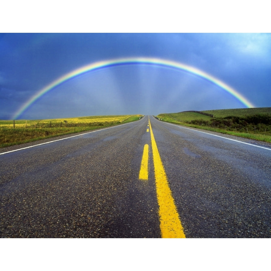 Fv3551 Natural Moments Photography; Road And Rainbow Poster Print Image 1