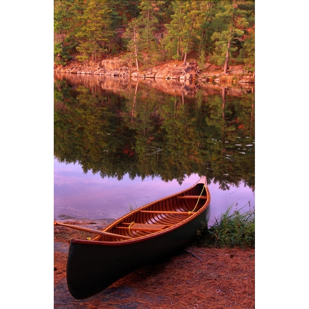 Canoe Algonquin Park Ontario Poster Print Image 1