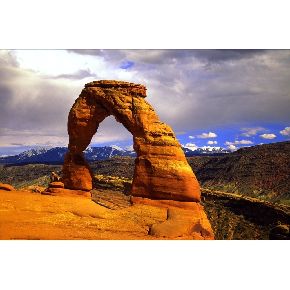 Rock Arch At Sunset Arches National Park Moab Utah Poster Print Image 1