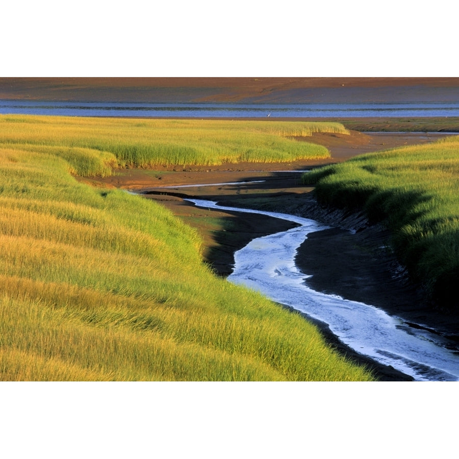 Low Tide At Sunset Minas Basin Kings County Nova Scotia. Poster Print Image 1