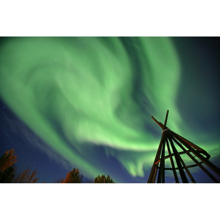 Aurora Borealis Over Fort Simpson Northwest Territories Poster Print Image 1