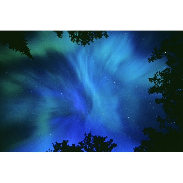 Northern Lights At Tilton Lake Sudbury Ontario Poster Print Image 1