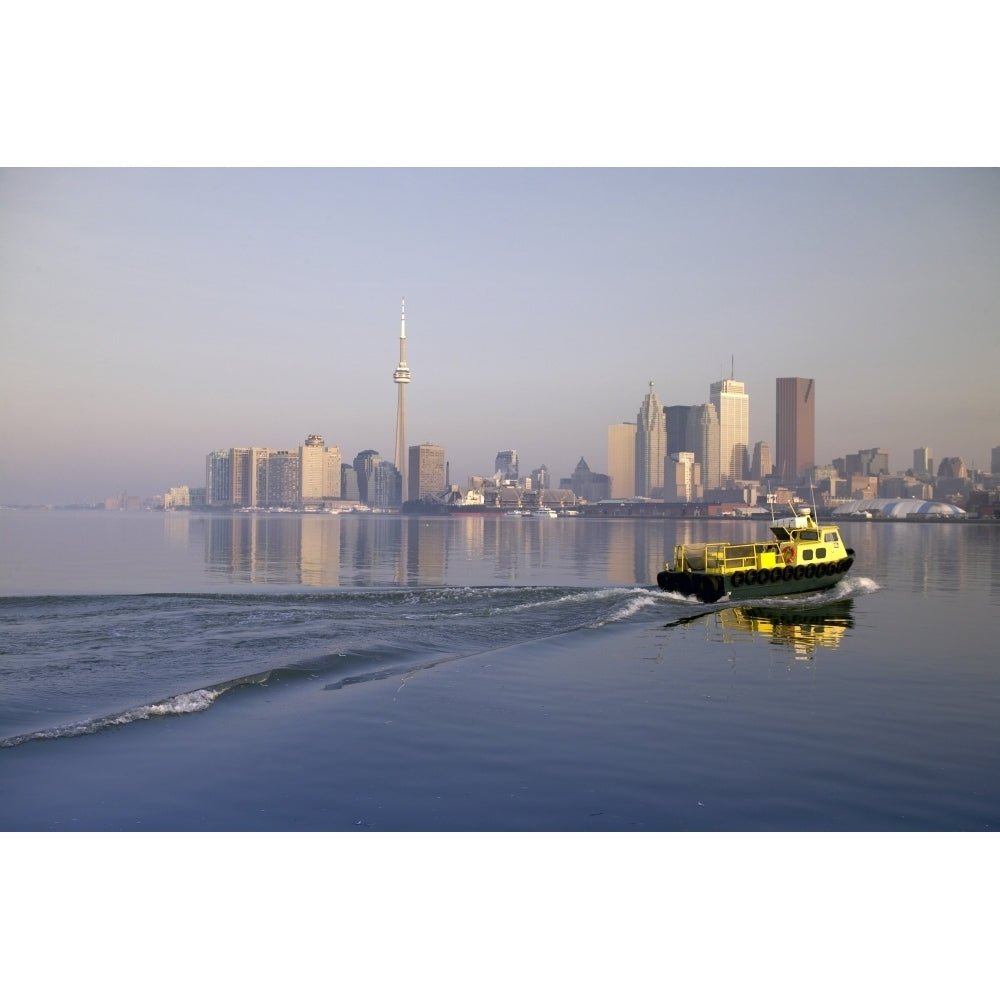 Tugboat And City Skyline Toronto Ontario Poster Print Image 2