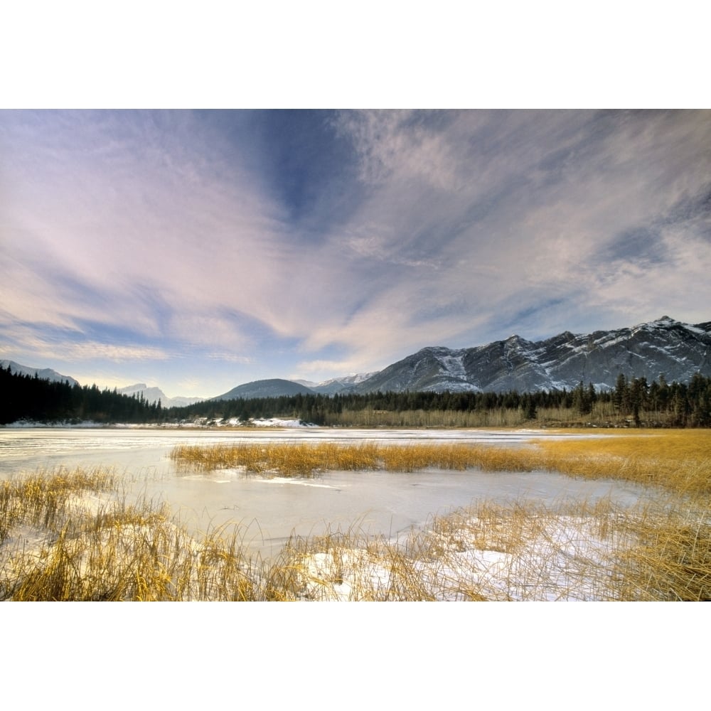 Middle Lake Bow Valley Provincial Park Alberta Canada Poster Print Image 1