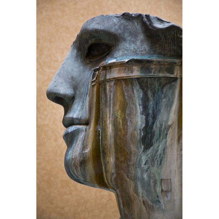 A Contemporary Sculpture By Polish Artist Igor Mitoraj In A Roman Courtyard Rome Italy. Poster Print Image 1