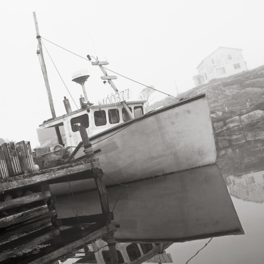 Fishing Boat Peggys Cove Nova Scotia. Poster Print Image 1