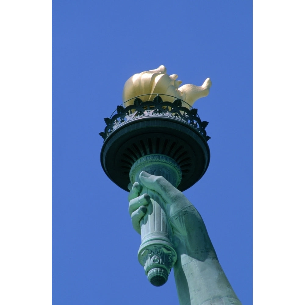 R.Watts; Close-Up Of Torch Of Statue Of Liberty York Ny Poster Print Image 1