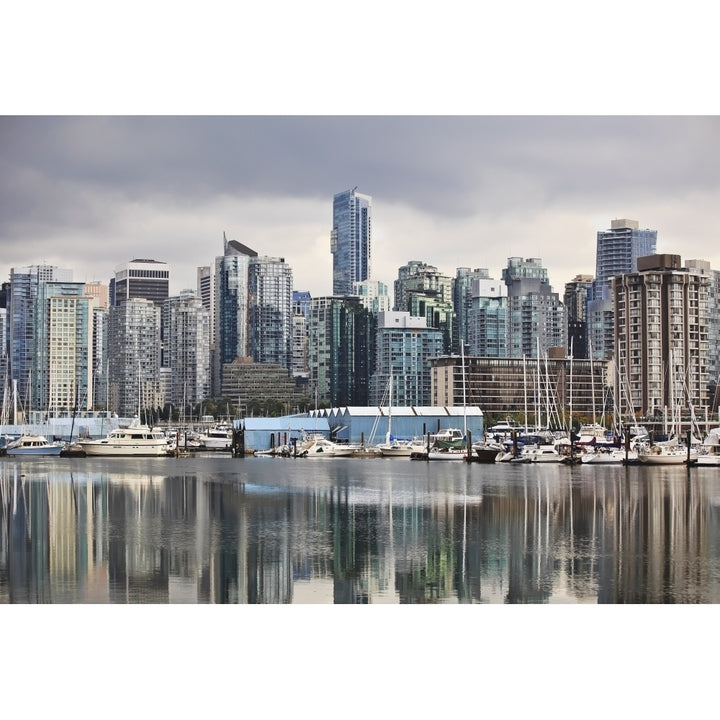 City Skyline And Coal Harbour; Vancouver British Columbia Canada Poster Print Image 2