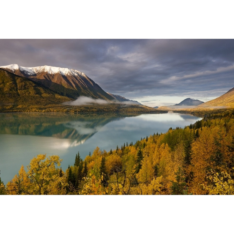 Scenic View During Autumn Of Kenai Lake Near Cooper Landing Kenai Peninsula Alaska Poster Print Image 1