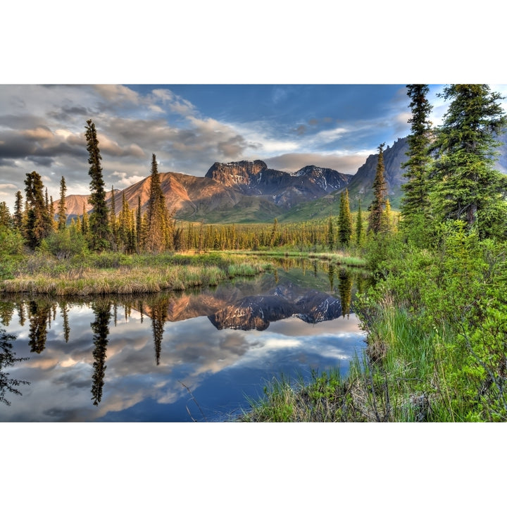 Skookum Volcano Reflecting In A Pond Along The Nabesna Road In Wrangell-St Elias National Park And Preserve Southcentr 1 Image 1