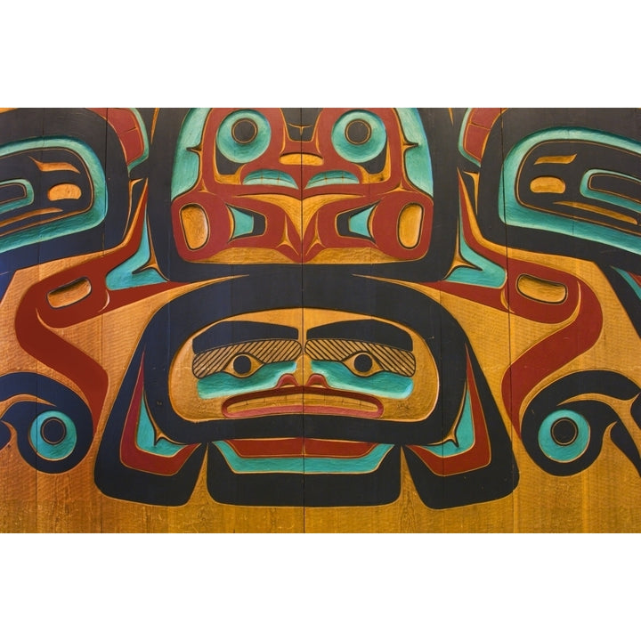 Native Tlingit Carving At The Juneau Airport Southeast Alaska Poster Print Image 2