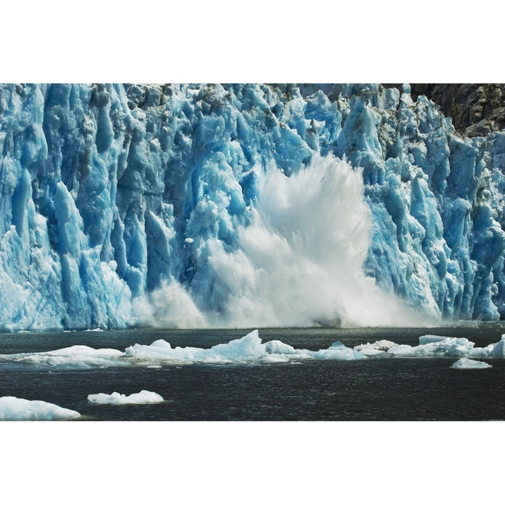 View Of Dawes Glacier Calving Tracy Arm- Fords Terror National Wilderness Endicott Arm Southeast Alaska Summer Image 2