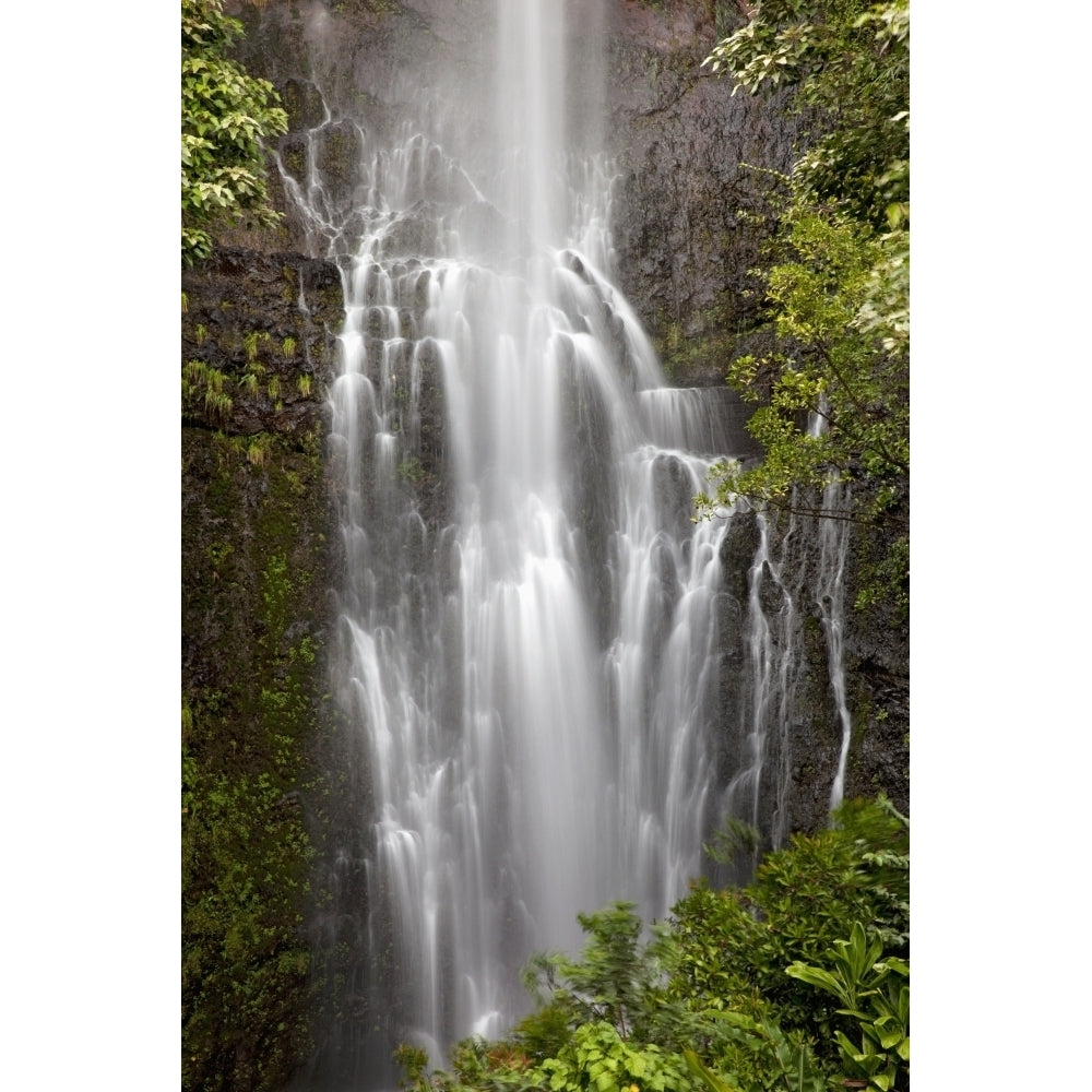 Hawaii Maui Kipahulu Wailua falls. Poster Print Image 2