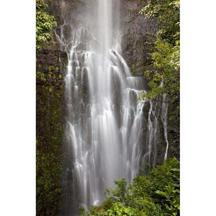 Hawaii Maui Kipahulu Wailua falls. Poster Print Image 1