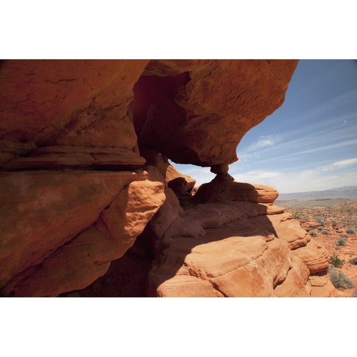 Nevada Las Vegas Red rock formation in the desert. Poster Print Image 1