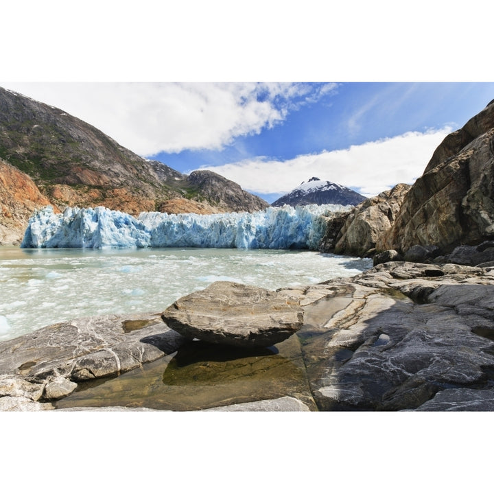 View Of Dawes Glacier From The Cliffs In Endicott Arm In The Inside Passage Alaska. Poster Print Image 1