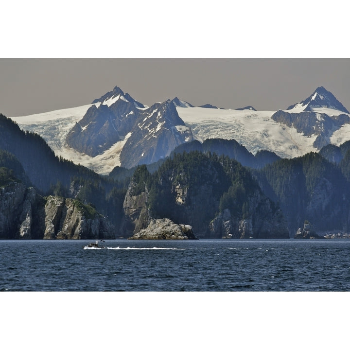 Kenai Fjords Tour Boat In Resurrection Bay Near Seward Alaska During Summer Poster Print Image 1