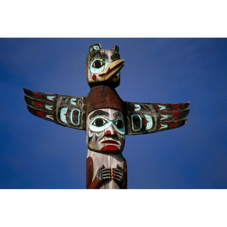 Alaska Native Totem Pole Saxman Southeast Alaska Poster Print Image 1