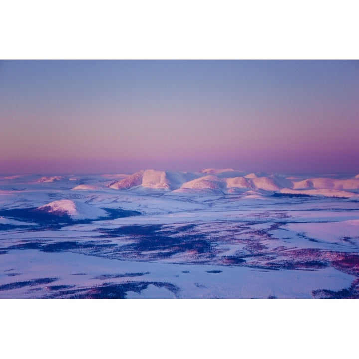 Aerial View Of The Noatak River Valley And The Baird Mountains Just Before Sunset During Winter Arctic Alaska Image 1